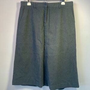 Vintage L.L. Bean Gray Midi A-Line Skirt Modest Dark Academia Grandmacore 14 Pet